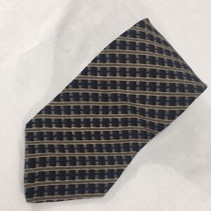 Giorgio Armani Cravatte Plaid Tie Navy Black Tan
